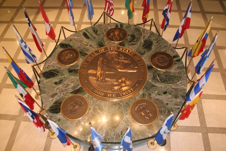 Tallahassee - das Staatswappen in der Eingangshalle